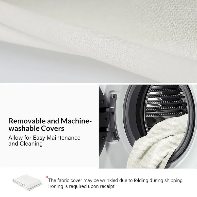 Antonio Transitional 83.5 Slipcovered Sofa with Curved Back by HULALA HOME