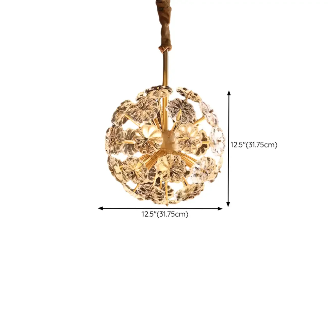 Modern Crystal Globe Chandelier with Ambient Light