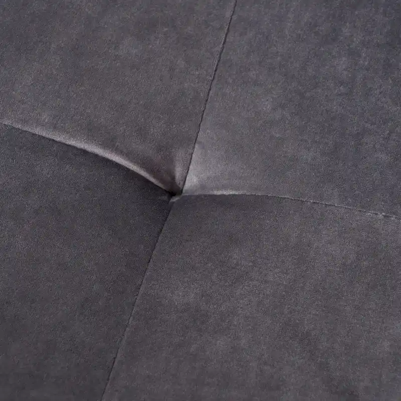 Mid-Century Velvet Ottoman