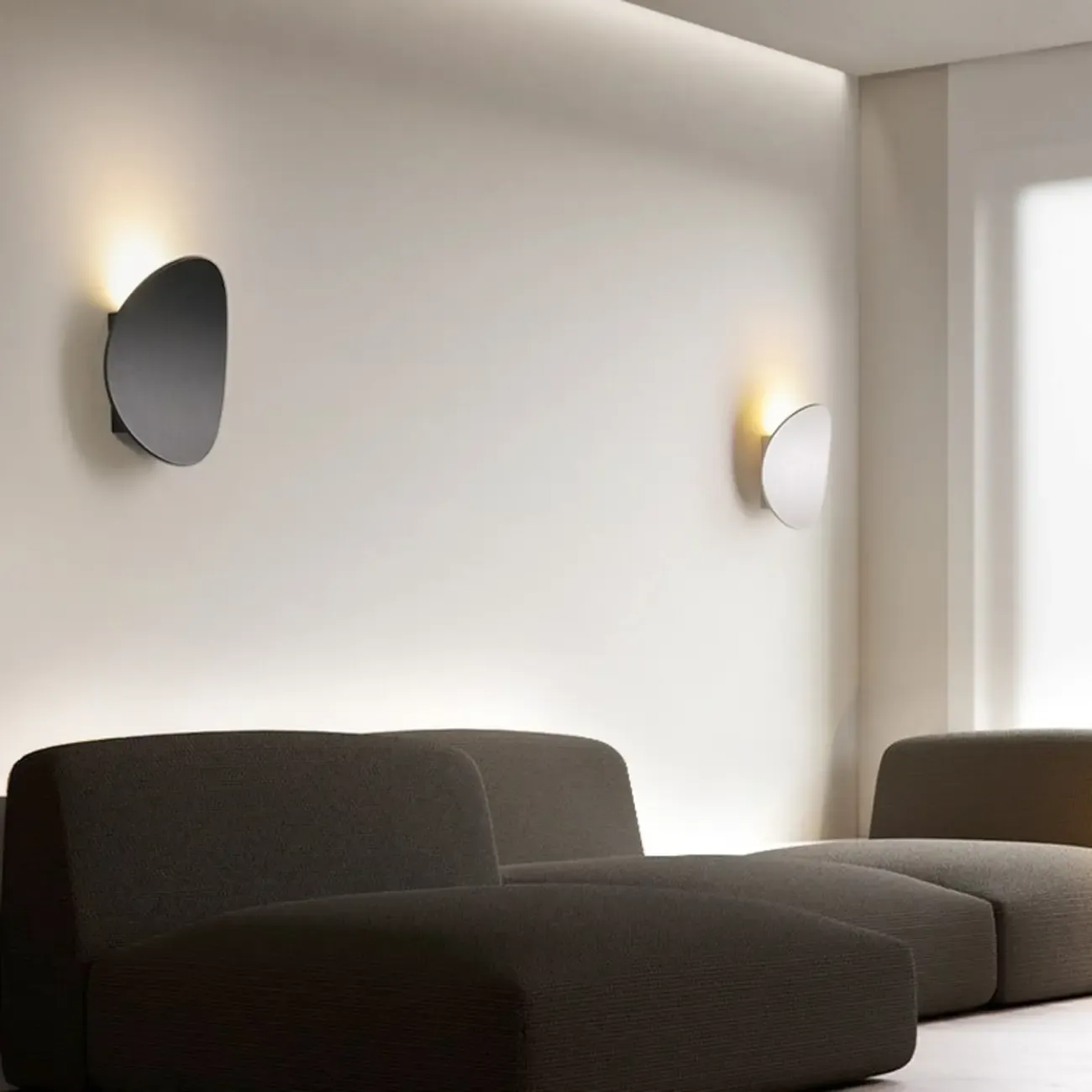 Modern Minimalist Metal Black White Wall Sconce