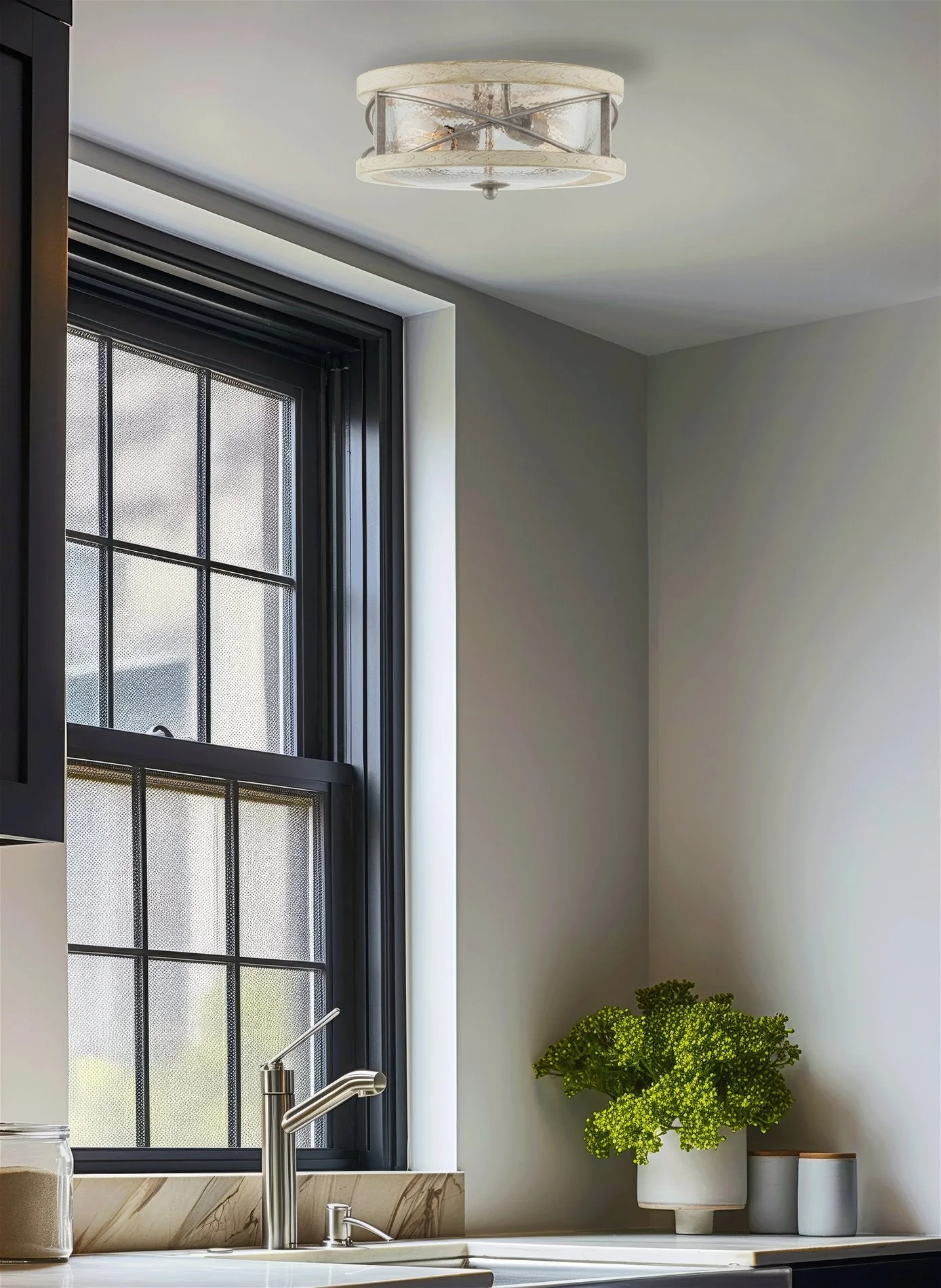 Blaylock 13 2-Light Modern Farmhouse Flush Mount Ceiling Light