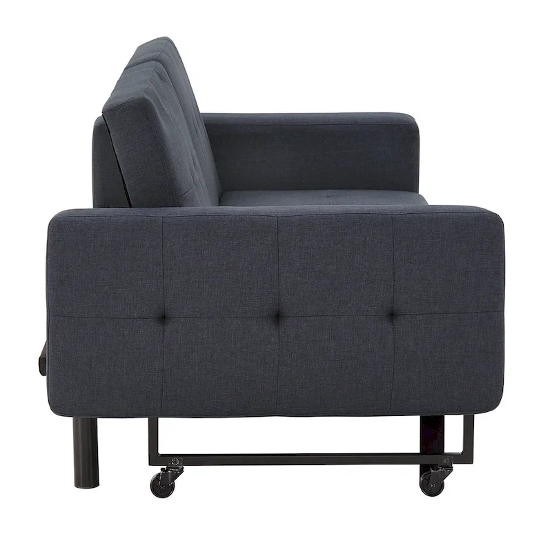 Palatka Full 80   Wide Tufted Fabric Convertible Futon by iNSPIRE Q Classic