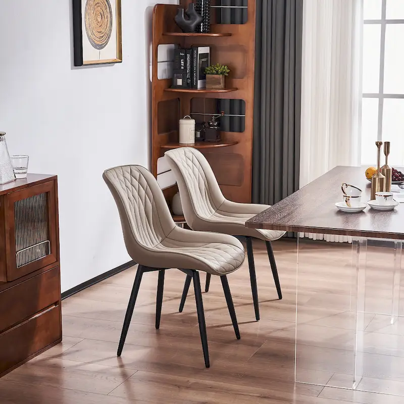 Modern Dining Chairs Set of 2 Upholstered Dining Room Chairs