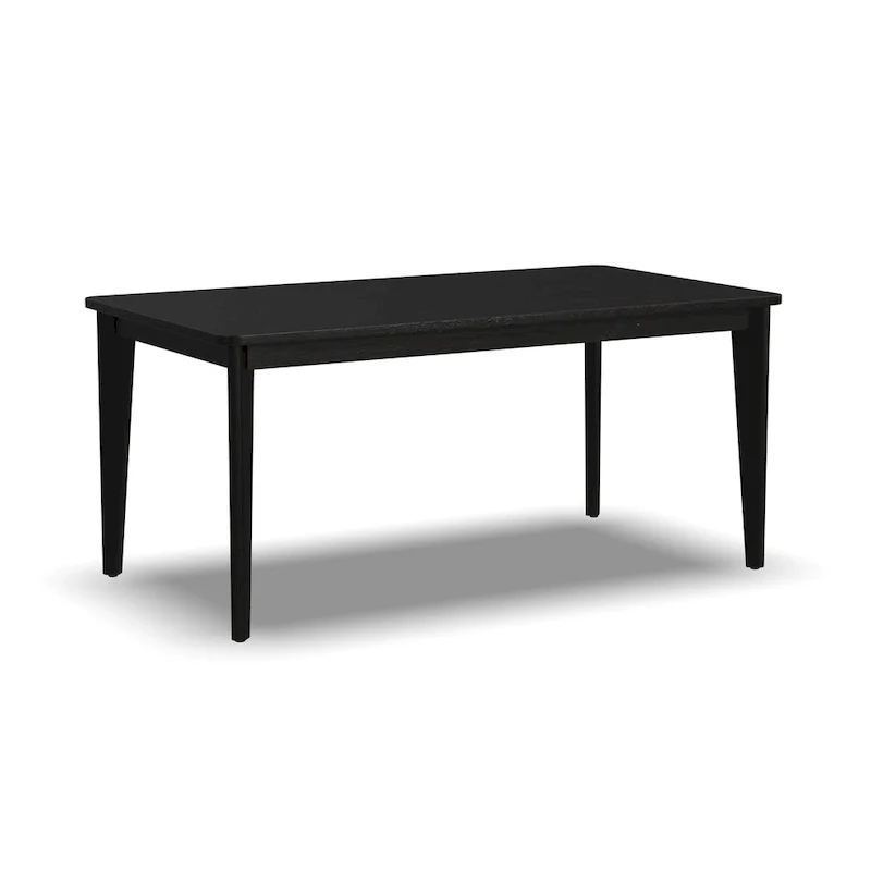 Black Wood Rectangle Dining Table 66 x 30 x 36 Inches, Modern Kitchen Dining Room Table