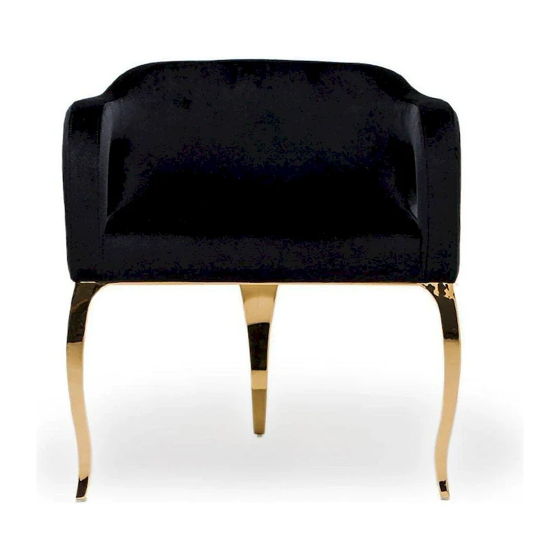 Caprice Titanium Gold Stainless Steel Dining Chair