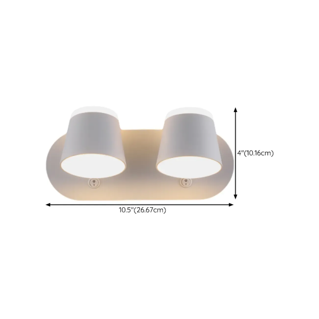 Modern Wall-Mounted Mini White Bathroom Vanity Light Fixture