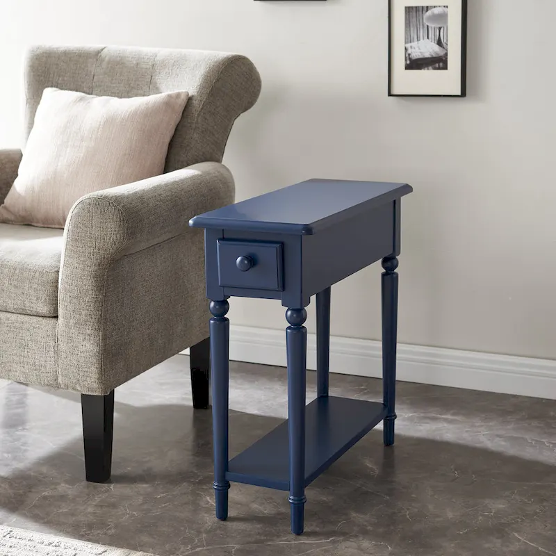 Coastal Chairside Wood Accent Table