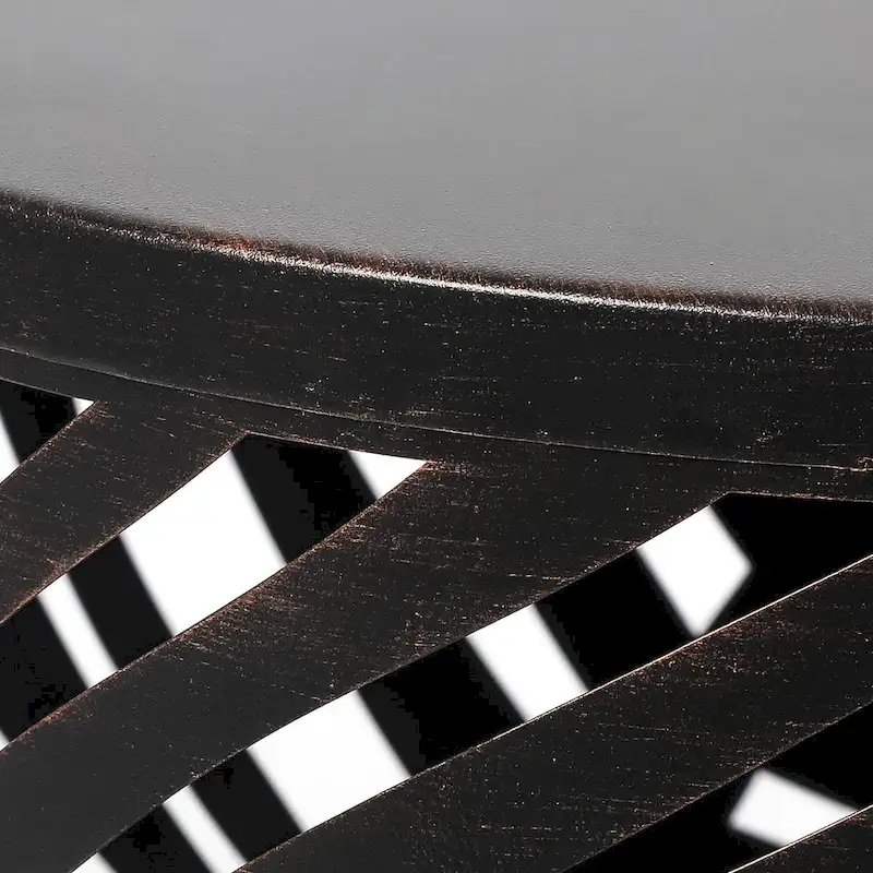 Adeco Set of 2 Round Nesting Side End Tables Set - Set of 2