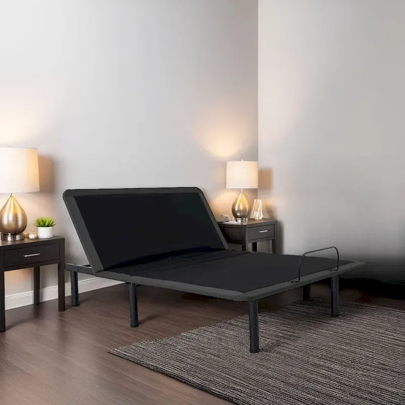 Bridgevine Home Quick Assembly Adjustable Bedframe with Voice Activated Controls