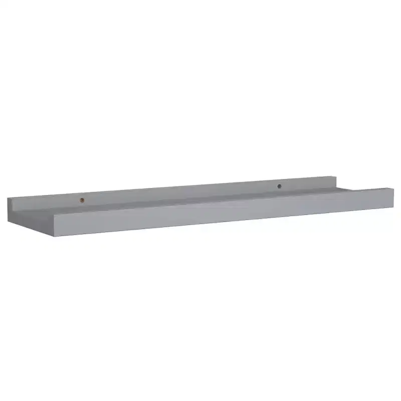 Frame Ledge Shelf Set of 2 Gray MDF Small Wall mounting