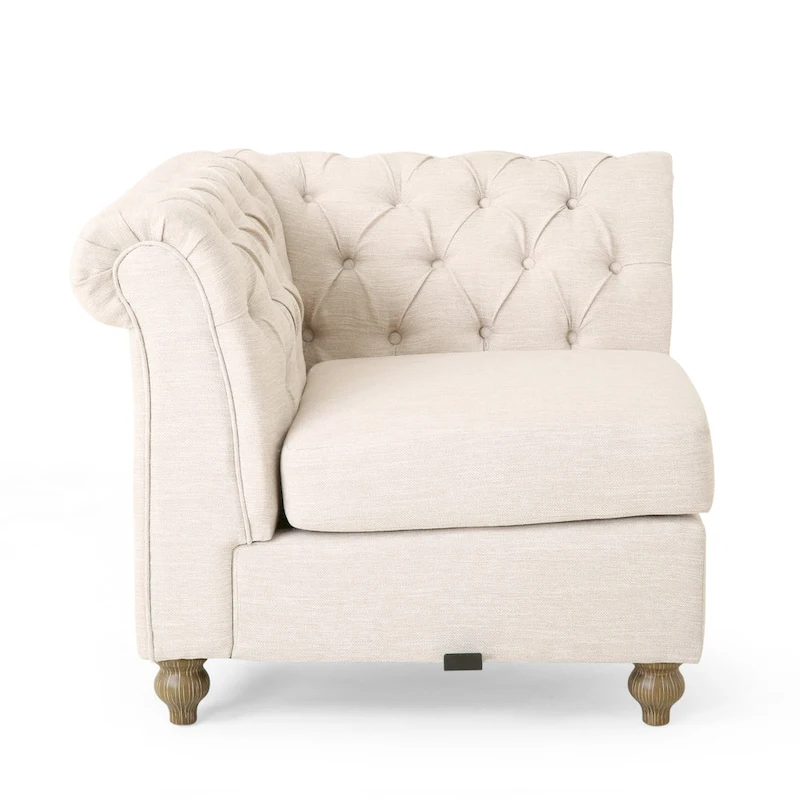 Castalia Chesterfield Tufted 7-seat Sectional Sofa by Christopher Knight Home - 114.00 L x 70.00 W x 31.50 H