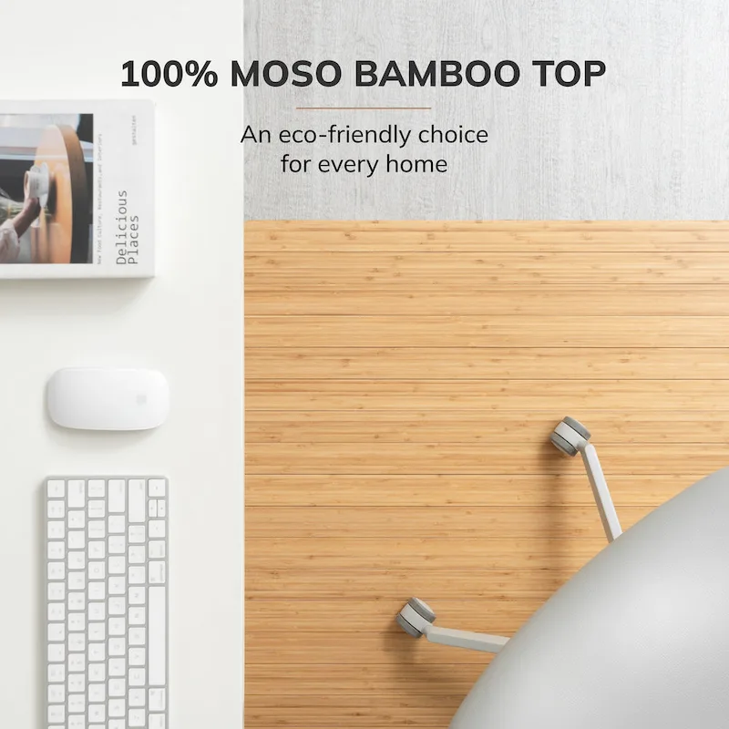Bamboo Rectangular Chair Mat (72 x 48 Inches)