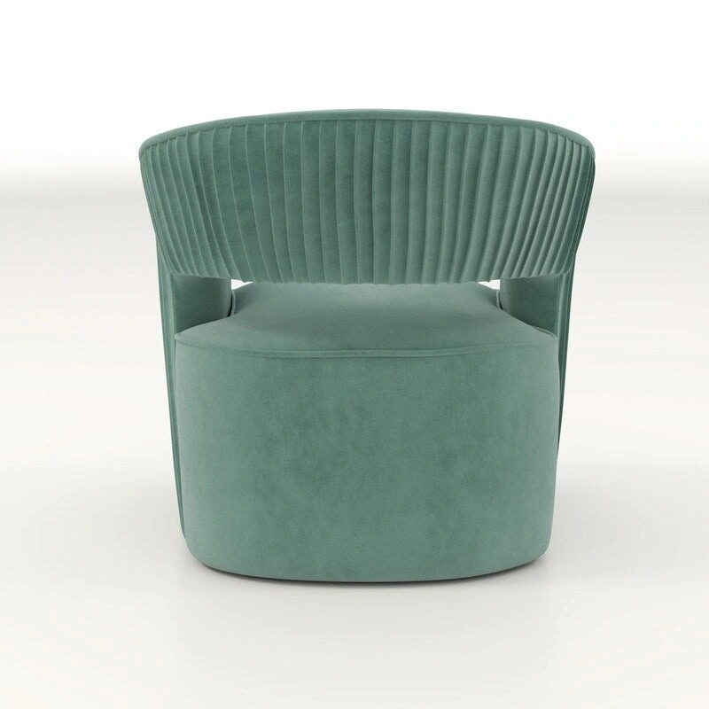 SEYNAR Modern Glam Velvet 360 Degree Swivel Open-Back Accent Armchair