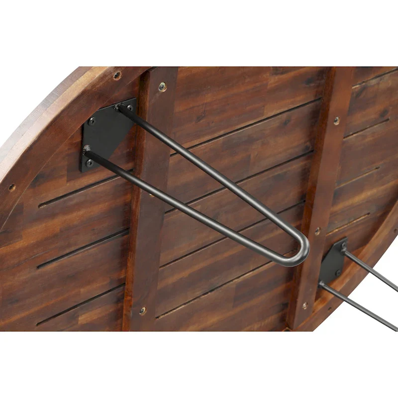 Raffles 44 Wood Oval Cocktail Table