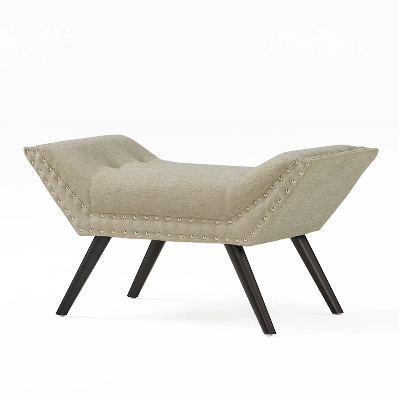 Christopher Knight Home Rosalynn Tufted Fabric Ottoman Bench  Stylish and Multi-Functional