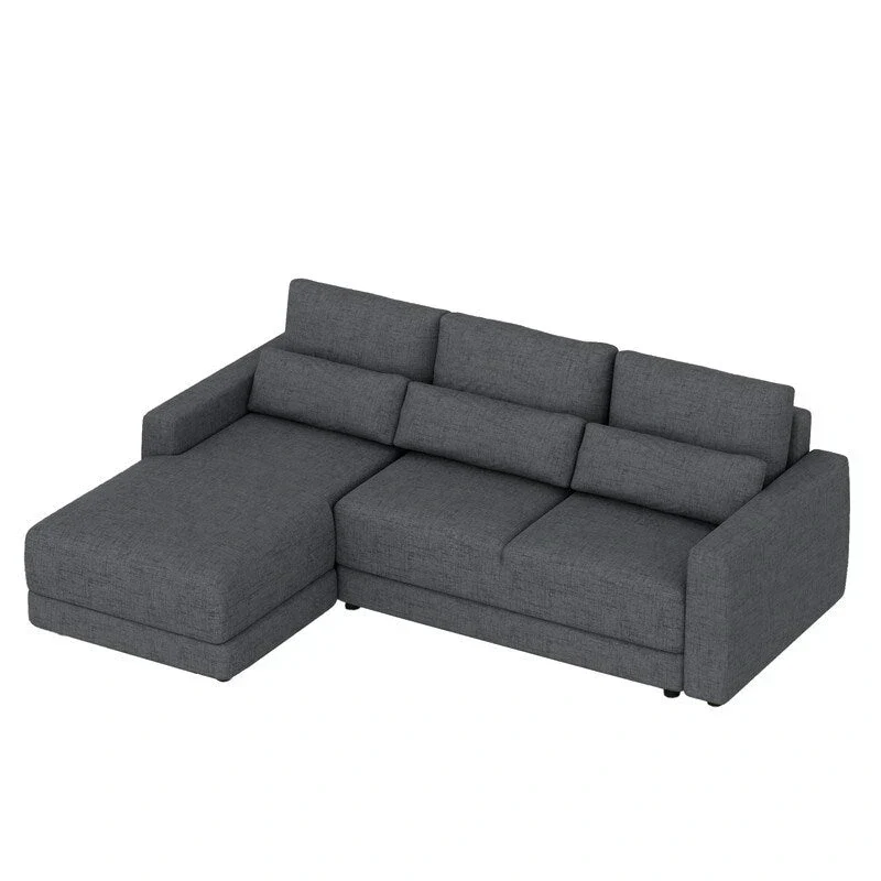 92.9W L-shaped Modular Sectional Sofa with Cushions and 3 Pillows
