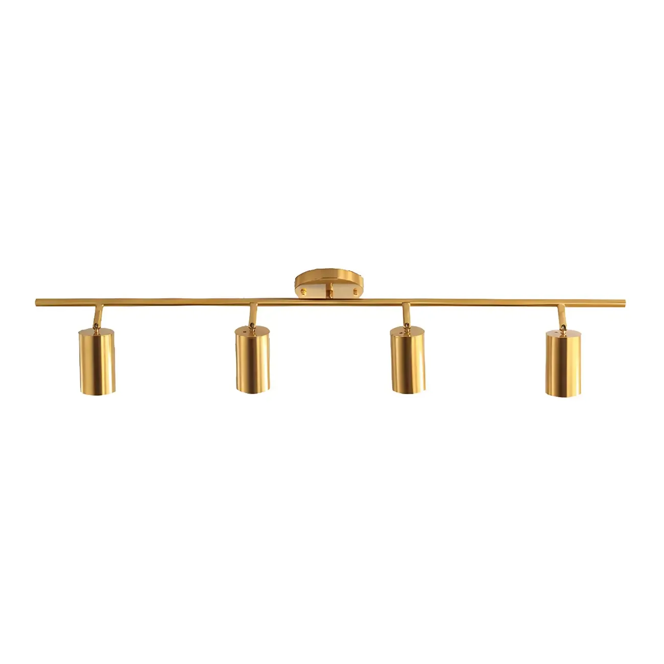 Modern Golden Linear Semi Flush Mount Track Light