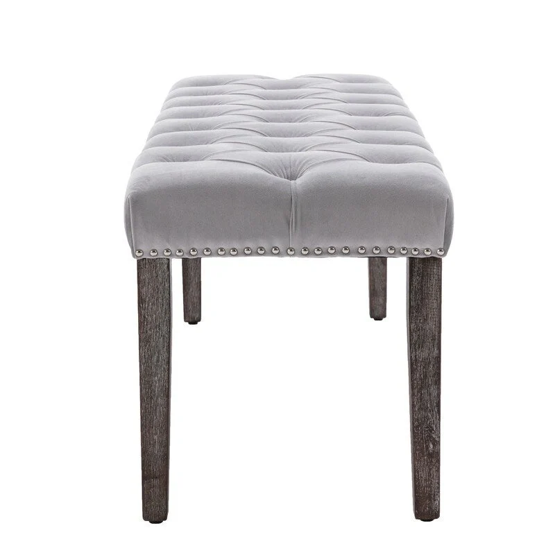 45.28L Velvet Upholstered Tufted Bench Ottoman
