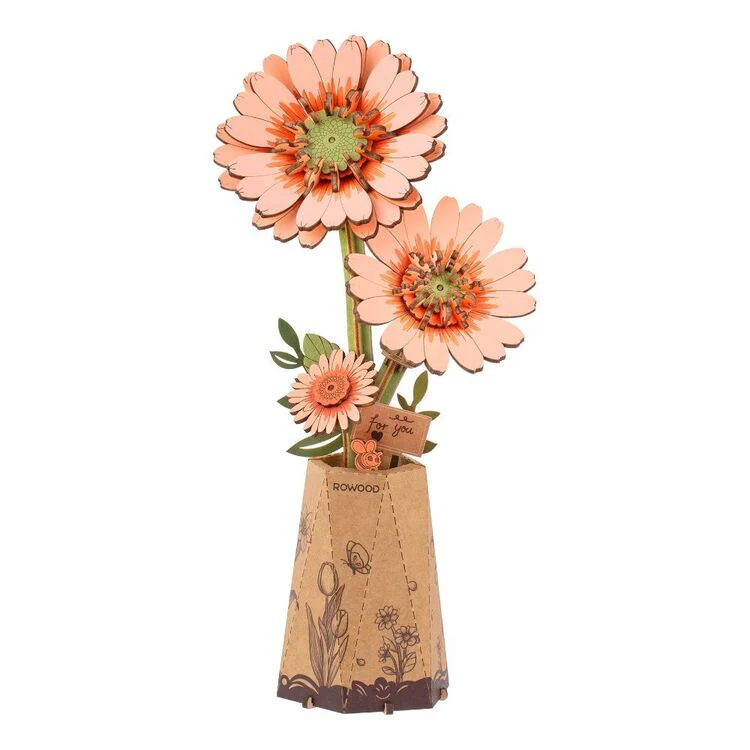 Robotime Rowood Bloom Light Orange Gerbera Daisy
