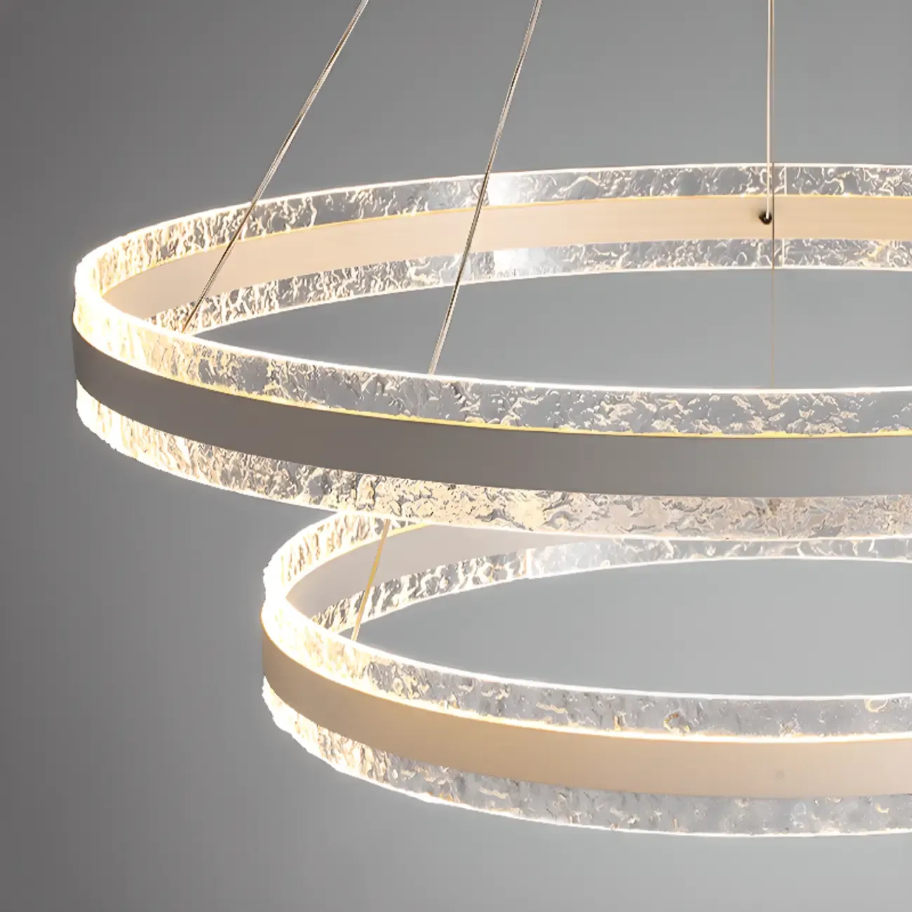 Modern LED Gold Circular Metal Chandelier
