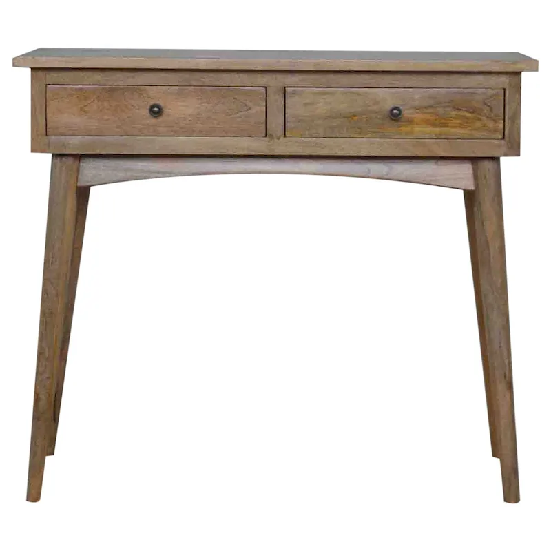 Oak 2-Drawer Hallway Console Table