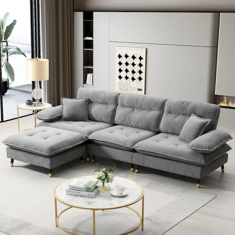 L shaped Convertible Sectional Sofa