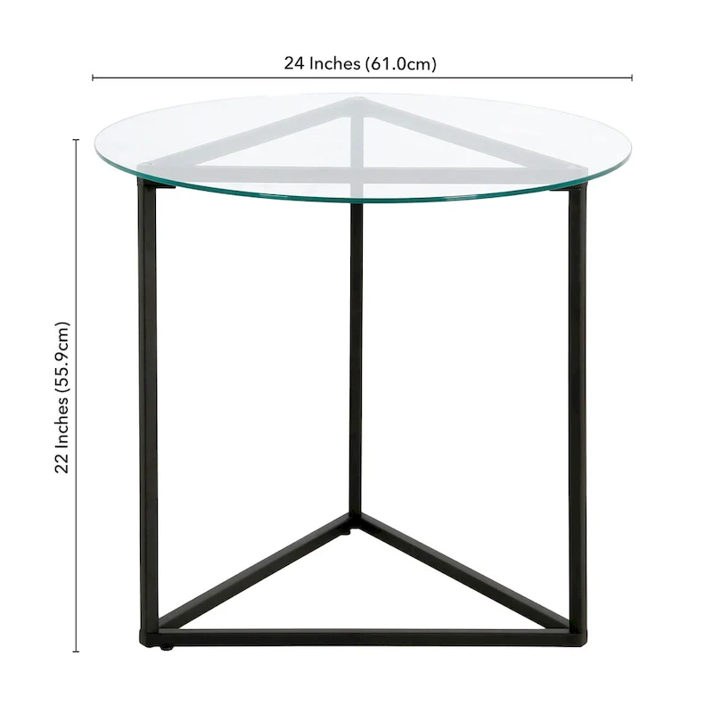 Jenson 24 Wide Round Side Table - 24 Wide