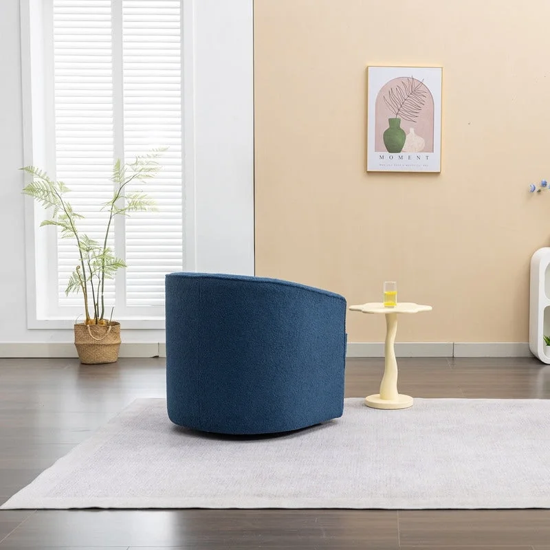 SEYNAR Modern Boucle Upholstered 360 Degree Swivel Accent Club Chair