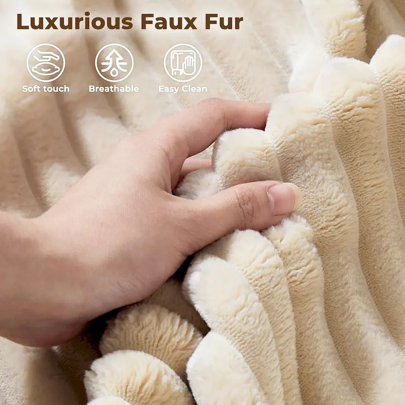 OVIOS Long Plush No Assembly Required Double Chaise Sofa