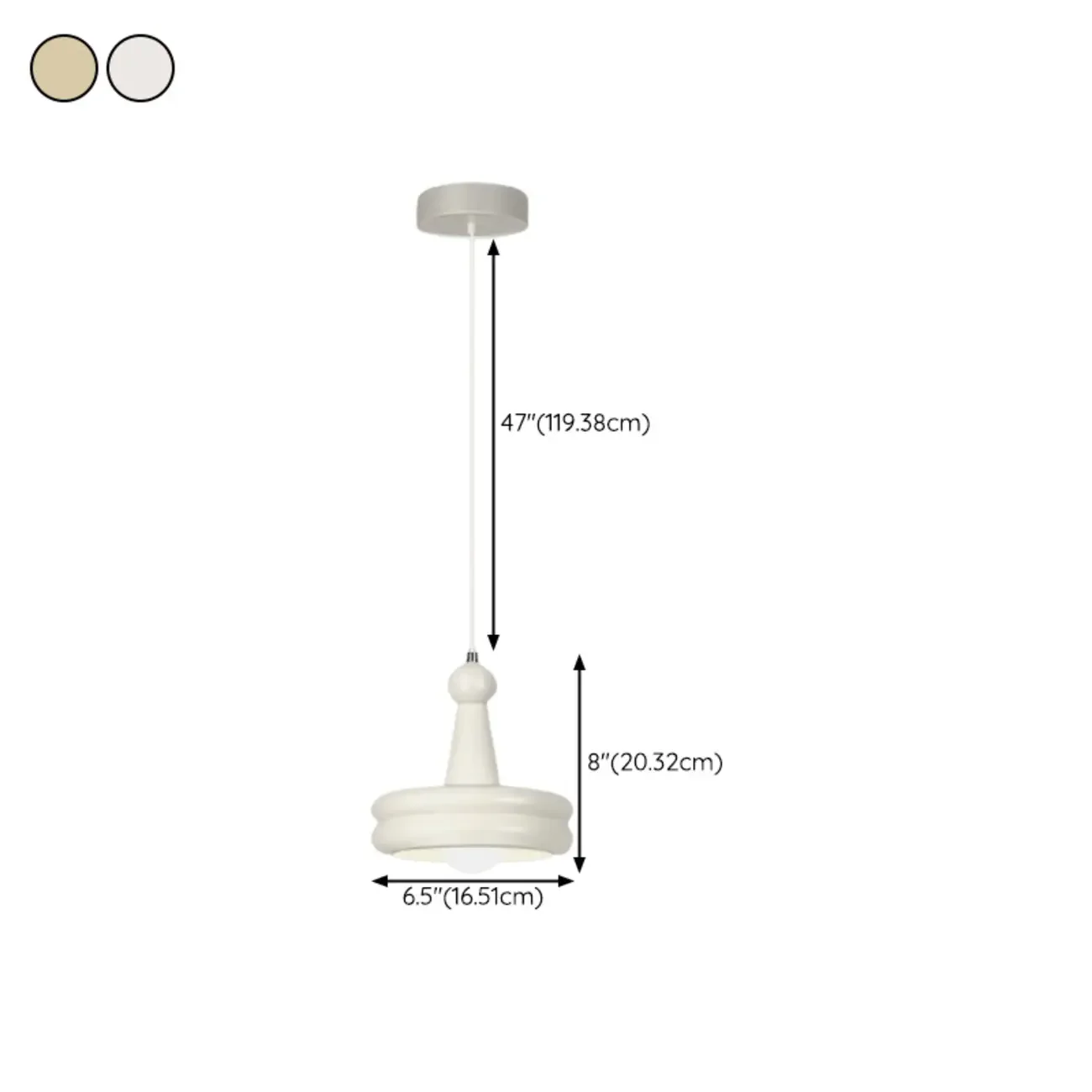 Modern Milk White Geometric Metal Pendant Light