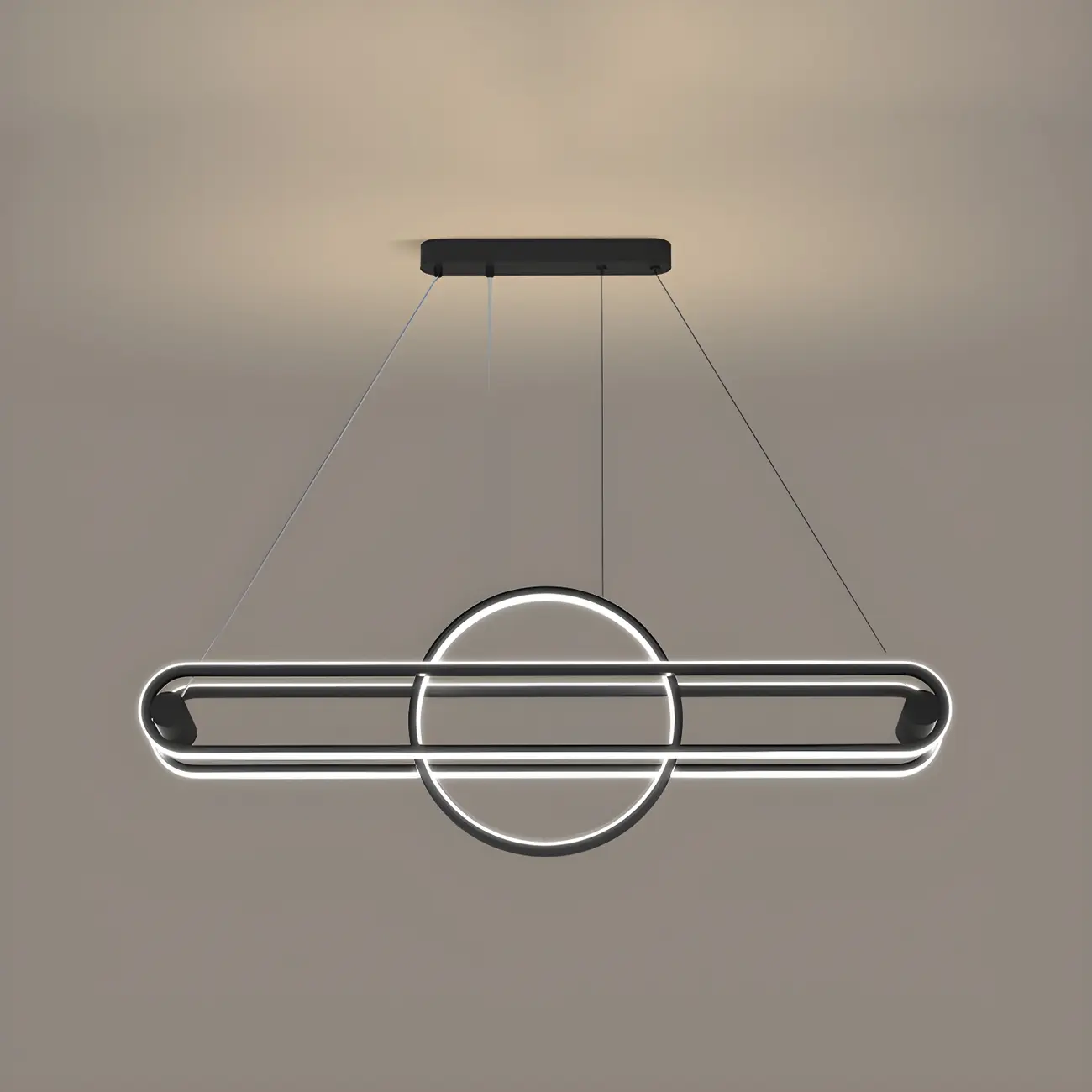 Adjustable Modern Iron Linear Pendant Light