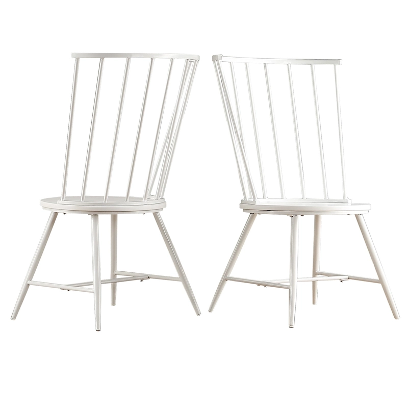 Truman High Back Metal and Wood Spindle Dining Chair (Set of 2) by iNSPIRE Q Modern