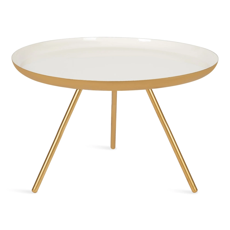 Kate and Laurel Laranya Round Metal Coffee Table - 25 Diameter