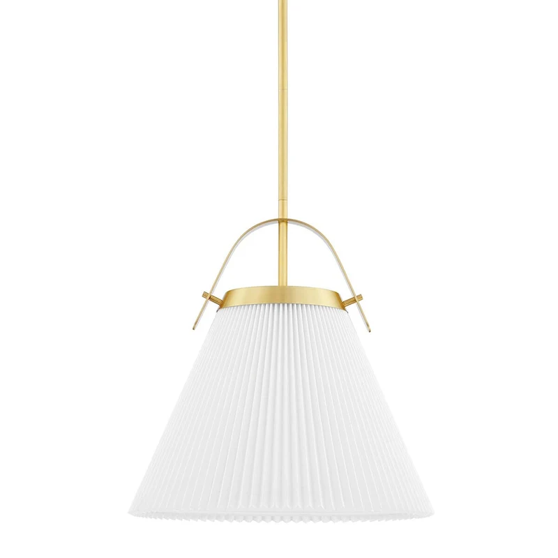 Aldridge 1-Light Small Pendant with Off White Shade