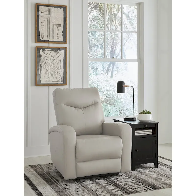 Signature Design by Ashley Ryversans Power Recliner with Adjustable Headrest