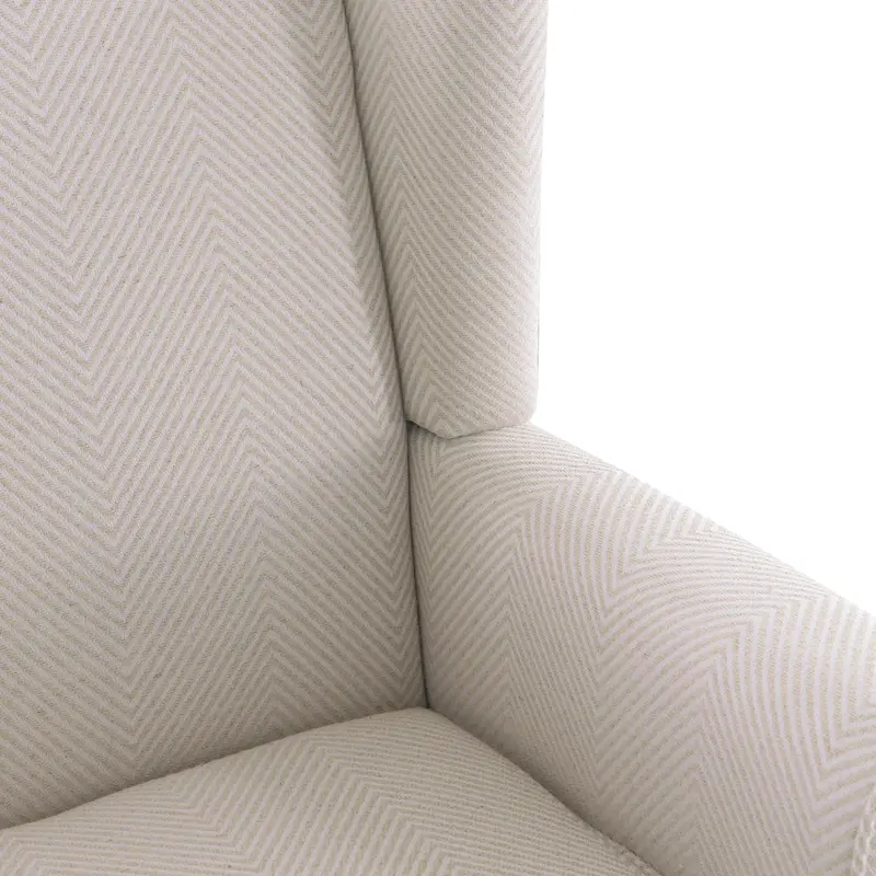 Accent Armchair with Turned Legs Set of 2 Blue/ Beige / Grey