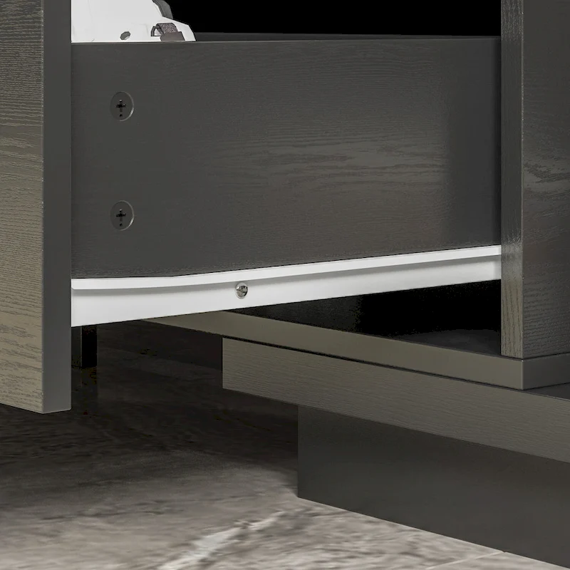 Extendable TV Stand Storage Media Console Modern Entertainment Center