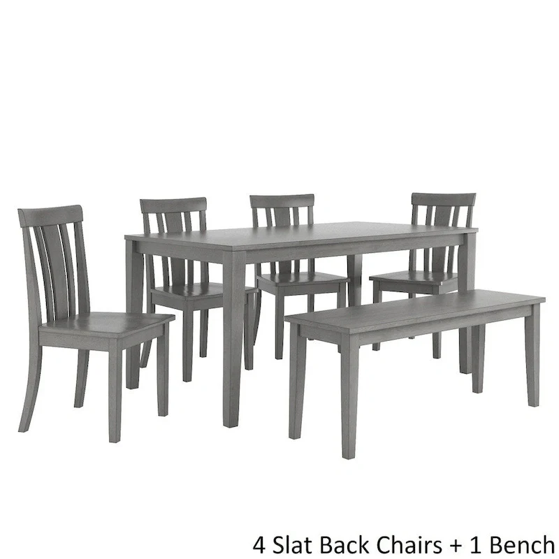 Wilmington II 60-Inch Rectangular Antique Grey Dining Set by iNSPIRE Q Classic
