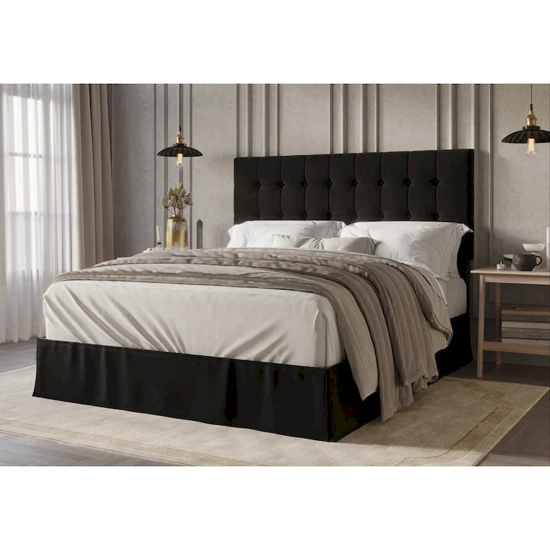 Larry Tufted Upholstered Panel Bed