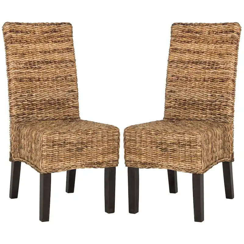 SAFAVIEH Meline Natural Dining Chair (Set of 2) - 17.3  x 24  x 38.5  - 17Wx24Dx39H