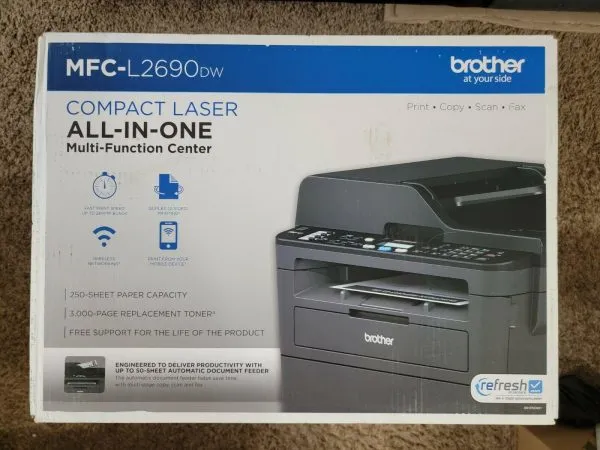 Brother MFC-L2690DW Monochrome Laser All-In-One Printer FREE FAST !!