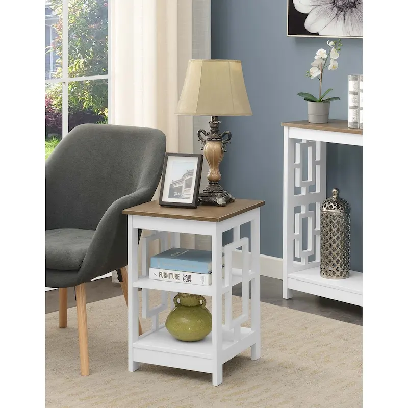 Convenience Concepts Town Square End Table with Shelves