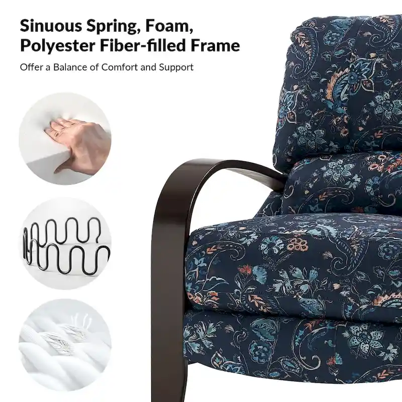 Rita Genuine Leather Manual Recliner by Hulala Home