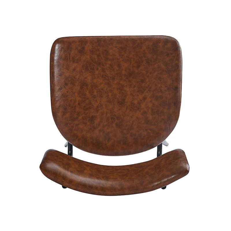 26 Retro Swivel Counter Stools, Set of 2 PU Leather Bar Chairs with Cushioned Seat and Iron Frame