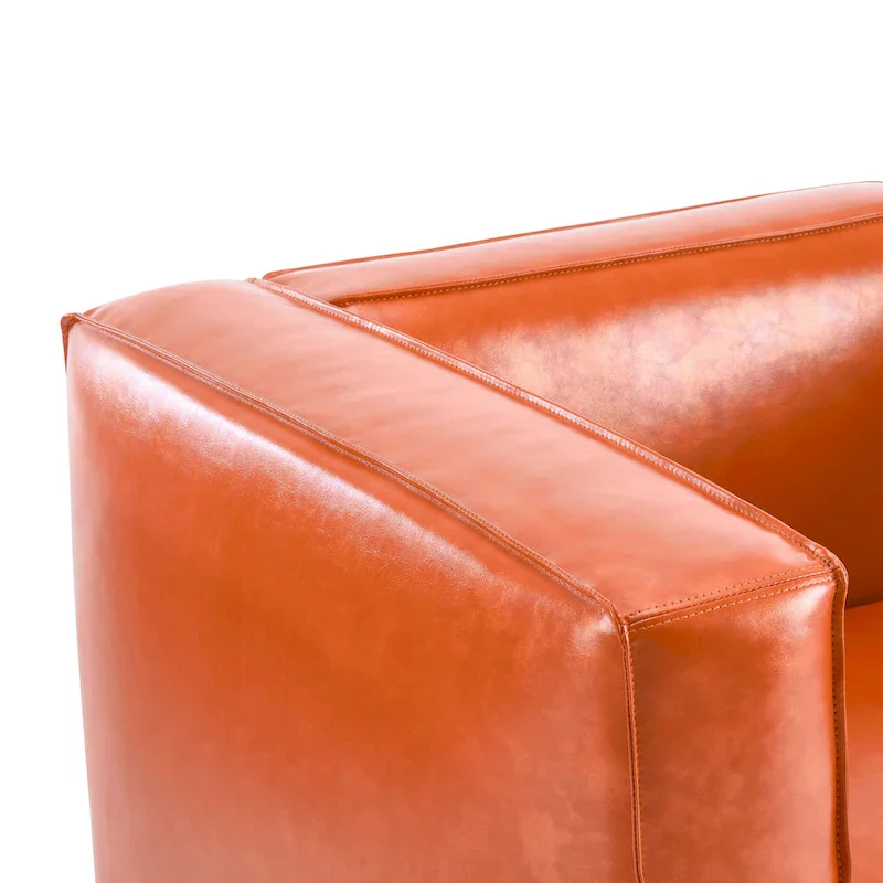 Goyette Faux Leather Club Chair