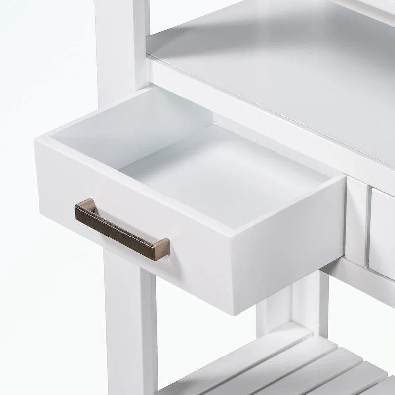 Console Table with 4 Drawers and 2 Shelves