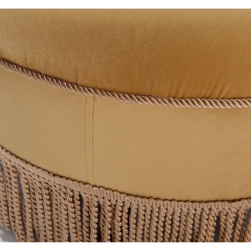Upholstered Round Accent Ottoman