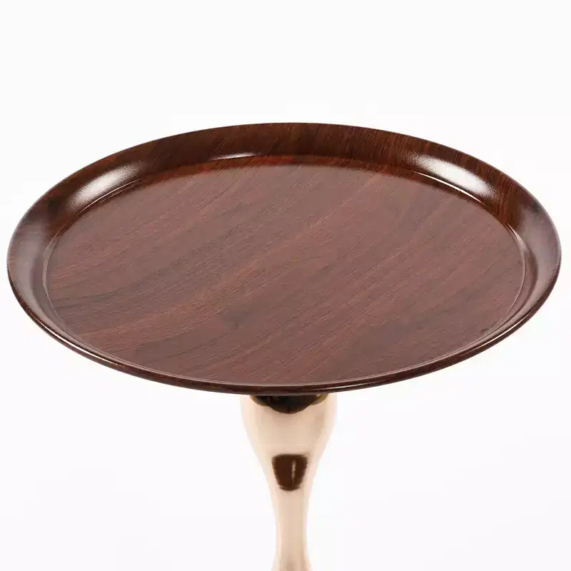 21.2 H Elegance Mermaid Tail Metal Pedestal End Table