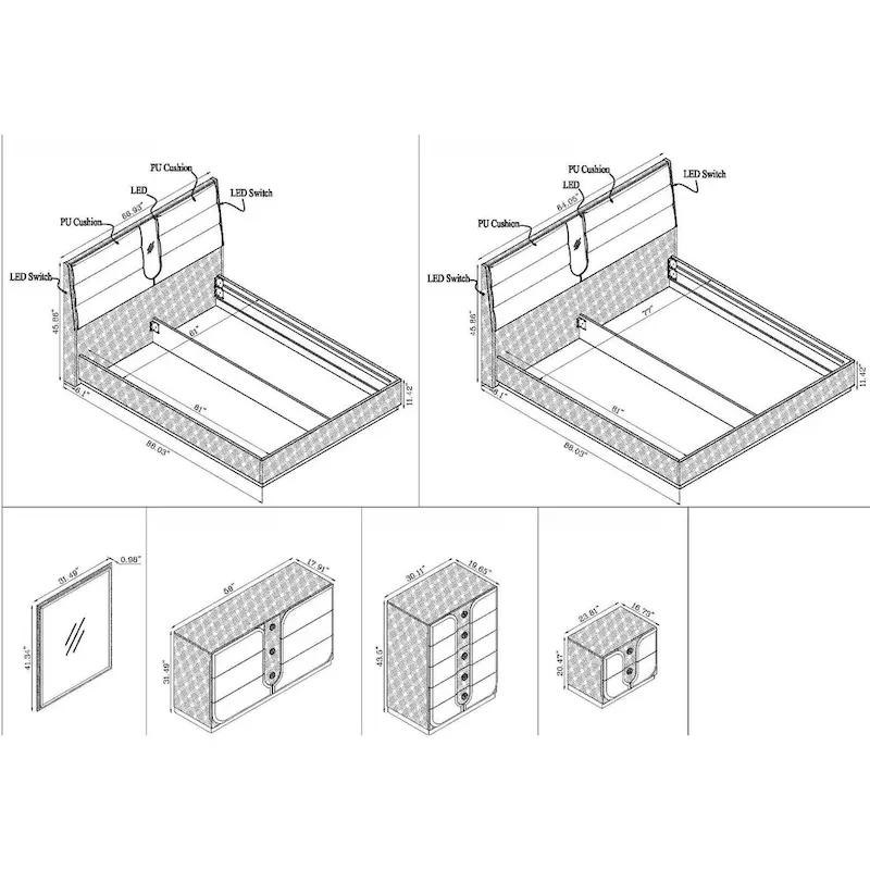 Somette Manchester 4-Piece Bedroom Set