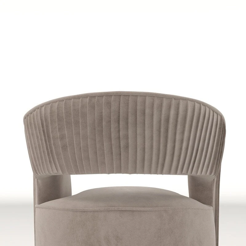 SEYNAR Modern Glam Velvet 360 Degree Swivel Open-Back Accent Armchair